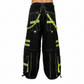Gothic Men's Handmade Bondage 4 Pocket Trouser Punk Rock Black Yellow Gothic Yellow Stitch USA