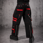 Men's Gothic Handmade Bondage Trouser Punk Rock Transformer Black Red Gothic Pant/USA/Pants
