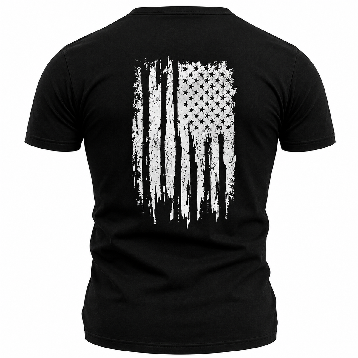 Men’s American Flag T-Shirt Vintage Patriotic Graphic Tee Black