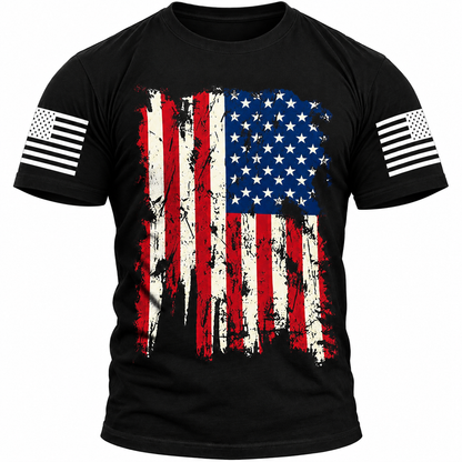 Men’s American Flag T-Shirt Patriotic USA Graphic Tee