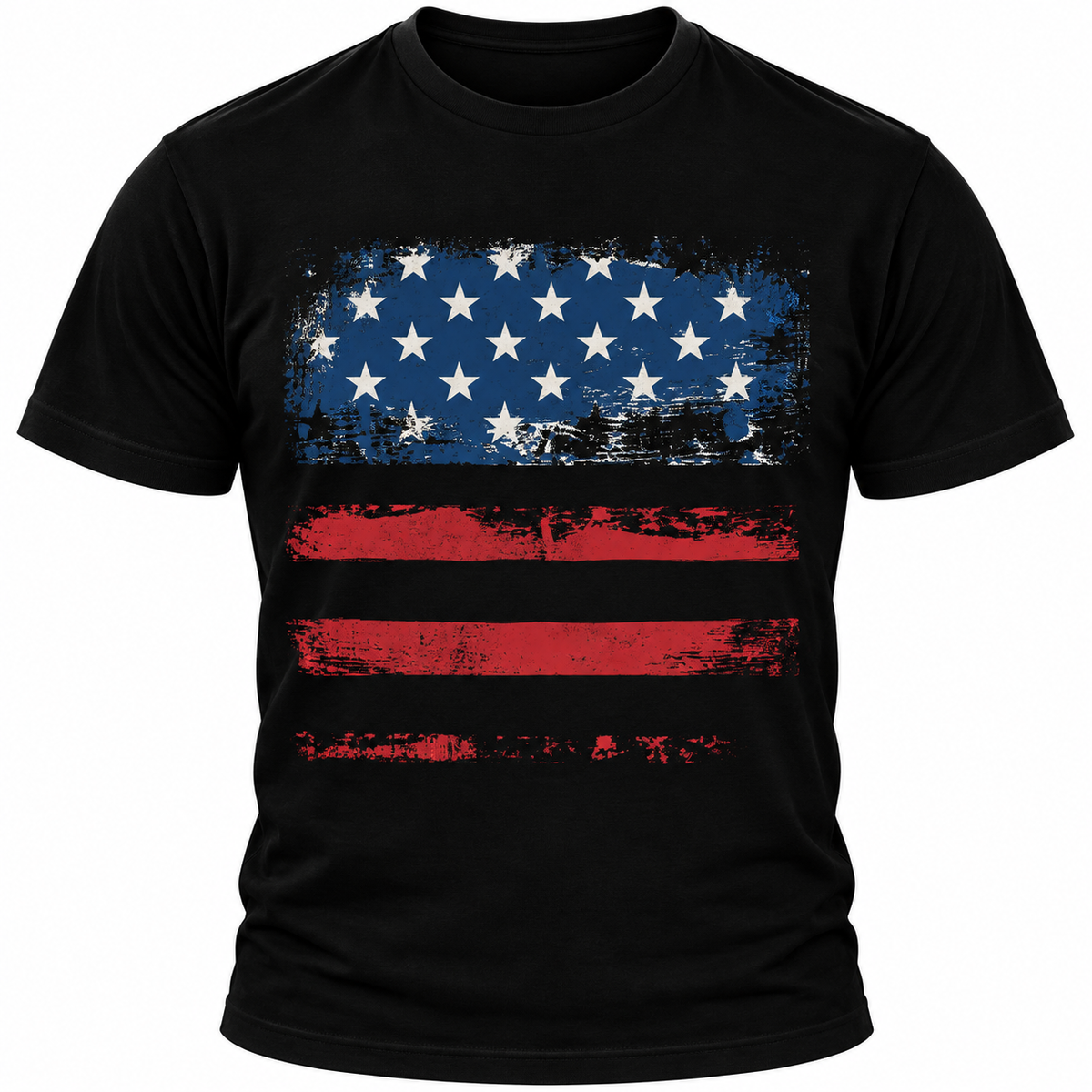 Men’s USA Flag Graphic T-Shirt Patriotic Cotton Crewneck Tee