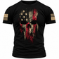 Men’s American Reaper T-Shirt Black Skull Flag Graphic Tee