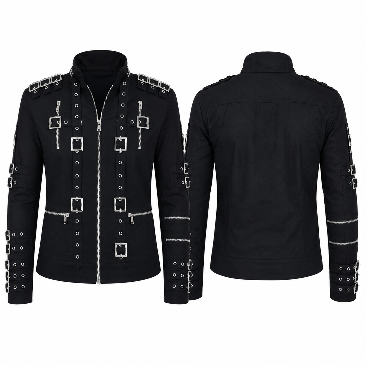 Men’s Vintage Biker Black Cotton Jacket