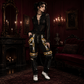 Men's Handmade Electro Bondage Rave Gothic Cyber Chain Gothic Jeans Punk Rock Black/Yellow Pant's