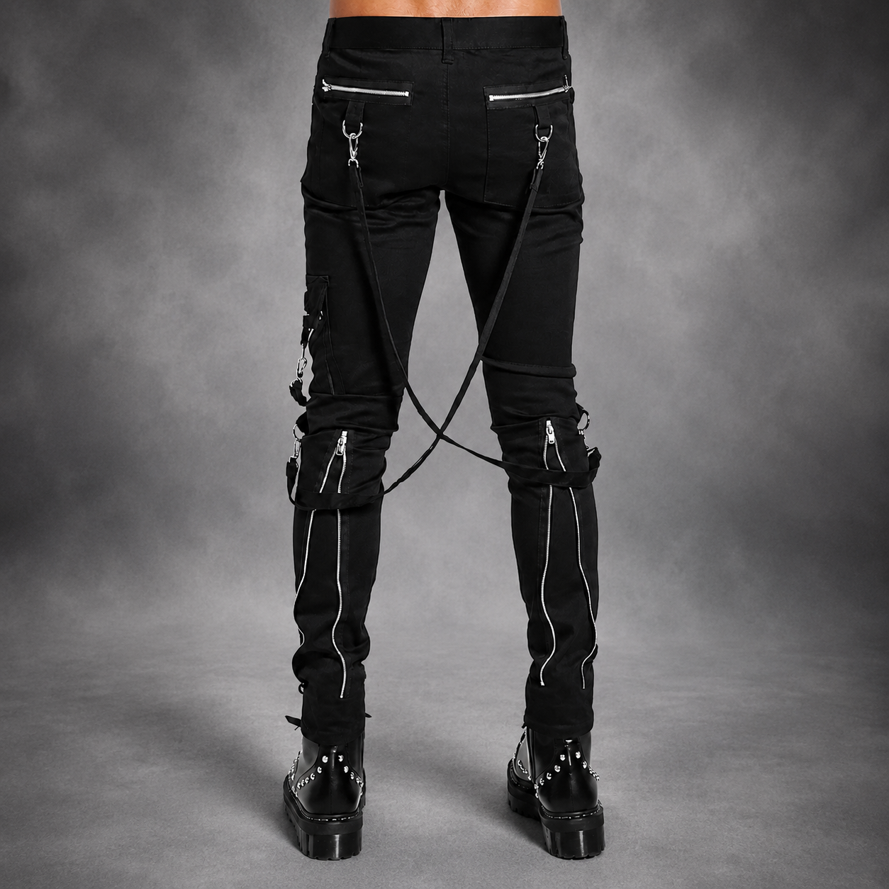 Men Gothic Bondage Pant Rock Hard Trouser Heavy Weight Pant Emo/Pants