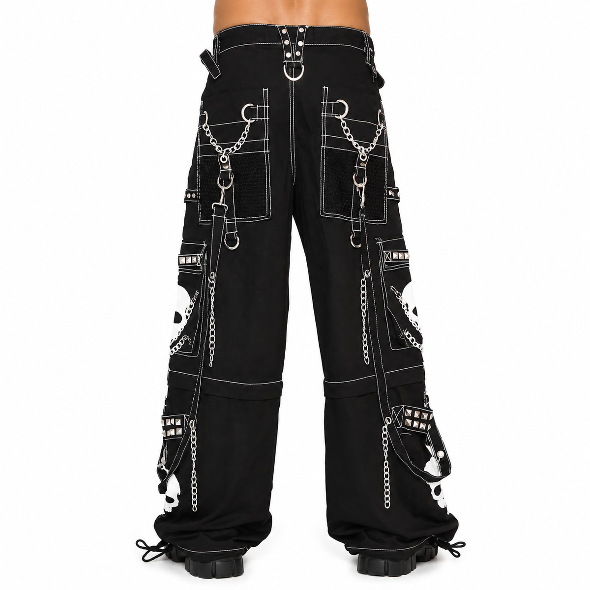 Gothic Bondage Black Big Skull Men Pant Alternative Punk Rock Emo Trouser Pant Shorts Usa