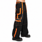 Men Extreme Bondage Skater Black/Orange Gothic Punk Rocker Cyber Goth Steam punk Biker Pant