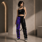Gothic Bondage Men Pant Alternative Punk Rock Split Leg Purple Black Emo Trouser Pant USA