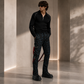 Men's Skinny Jeans Gothic Chaos Apocalyptic Goth Punk Rebel Pants Strap Pants