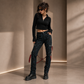 Men's Skinny Jeans Gothic Chaos Apocalyptic Goth Punk Rebel Pants Strap Pants