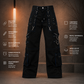 Men Handmade Gothic Bondage Trouser Blue Thread Cyber Pant Punk Shorts Metal Studs Pants Gothic Pant