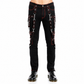 Gothic Men's Military Officer Trousers Black Red/Black Pants