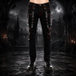 Gothic Men's Military Officer Trousers Black Red/Black Pants