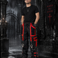 Gothic Men's Handmade Bondage Gothic Cyber Pant Chain Techno Rock Punk Shorts Trouser Pants/USA