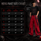 Gothic Men's Gothic Handmade Red Trouser Red Threads Black Straps Punk Rock Metal Chain Cyber/USA