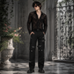 Men Gothic Bondage Pant Rock Hard Loose Punk Pants Detachable Uniform Trousers