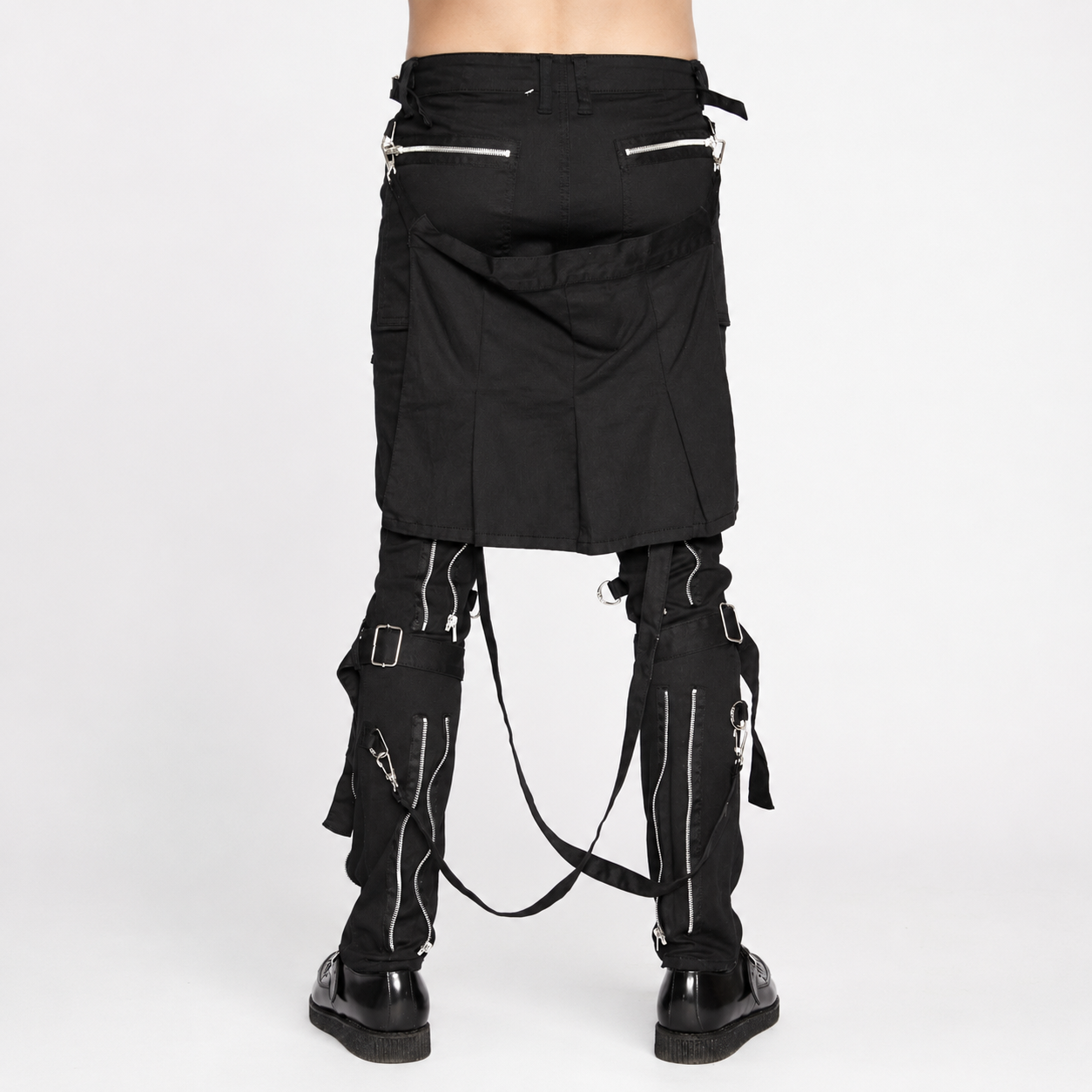 Extreme Bondage Gothic Punk Rocker Cyber Goth Steampunk Biker Pants Emo