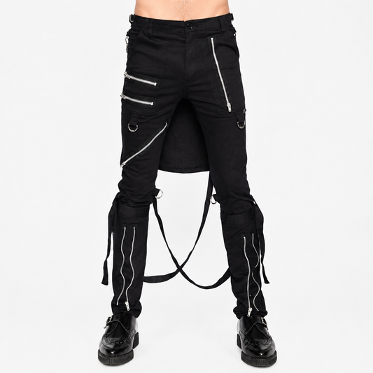 Extreme Bondage Gothic Punk Rocker Cyber Goth Steampunk Biker Pants Emo