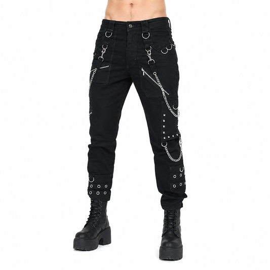 Eyelets Cargo Bondage Gothic Punk Rocker Cyber Goth Steampunk Biker