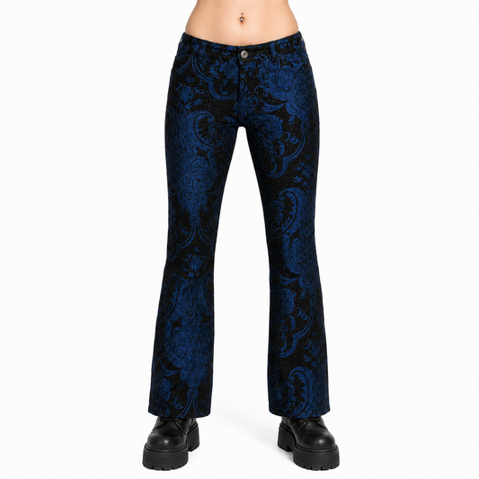Tapestry Victorian Vampire Dracula Gothic Steampunk Pirate Blue Black Pants