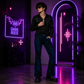 Tapestry Victorian Vampire Dracula Gothic Steampunk Pirate Blue Black Pants