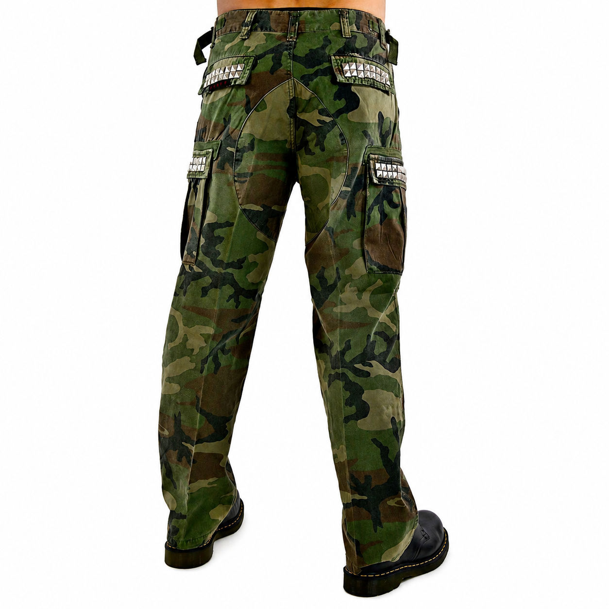 Gothic Cyber Steampunk Camo Army Military Biker Jeans Punk Rock Pants Marines