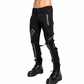 Gothic Straps Zipper Trousers Punk Rock Studs Metal Chain Trouser Pant