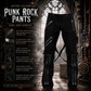 Gothic Straps Zipper Trousers Punk Rock Studs Metal Chain Trouser Pant