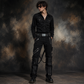 Gothic Straps Zipper Trousers Punk Rock Studs Metal Chain Trouser Pant