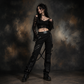Gothic Straps Zipper Trousers Punk Rock Studs Metal Chain Trouser Pant