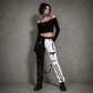 Prime Quality Men Gothic Bondage Gents Pant Black White Cotton Pants Pant Rock Hard Trouser Heavy Weight Pant Emo Pants