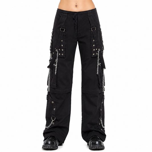 Men's Electro Bondage Rave Gothic Cyber Chain Goth Jeans Punk Rock Pants