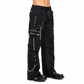 Men's Electro Bondage Rave Gothic Cyber Chain Goth Jeans Punk Rock Pants