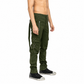Gothic Bondage Straps Zipper Gothic Punk Army Green Goth Jeans Pants