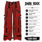 Gothic Bondage Red Plaid Men Pant Alternative Punk Rock Emo Trouser Pant Shorts