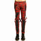 Gothic Bondage Red Straps Men Pant Alternative Punk Rebel Rock Emo Trouser Jeans Pant