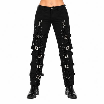 Men's Electra Bondage Rave Gothic Cyber Chain Gothic Jeans Punk Rock  Pants