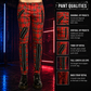 Gothic Bondage Red Straps Men Pant Alternative Punk Rebel Rock Emo Trouser Jeans Pant