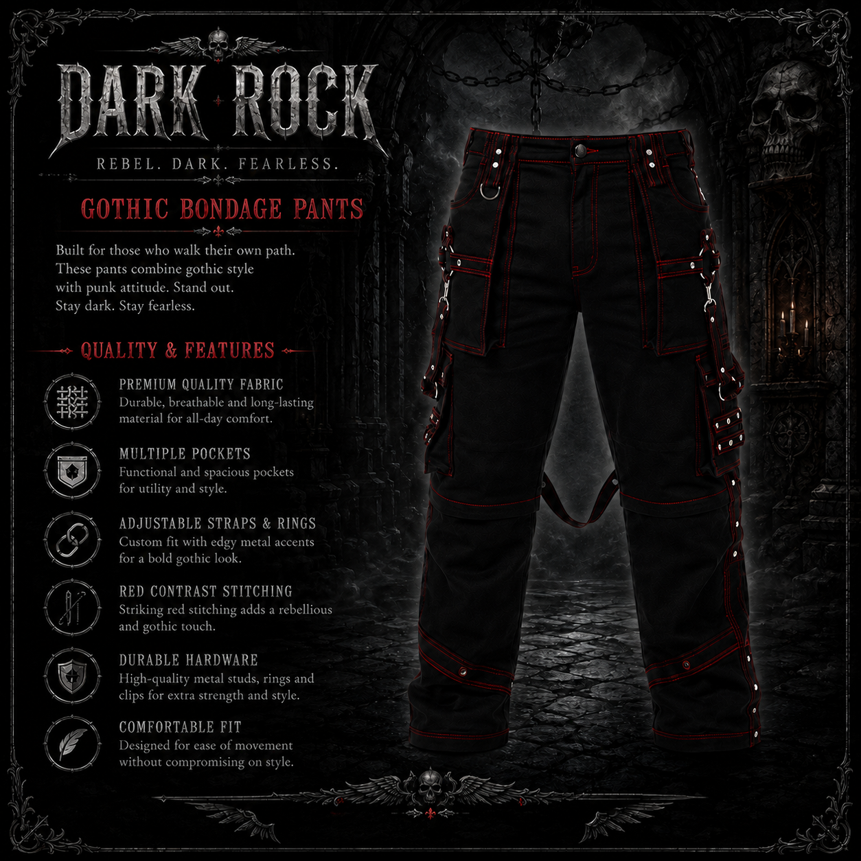 Men Bondage Trouser Gothic Transformer Baggy Pants Trouser Emo Pants Usa