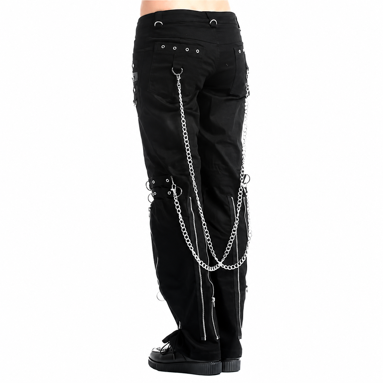 Men's Gothic Bondage Pant Rock Hard Trouser Heavy Weight Pant