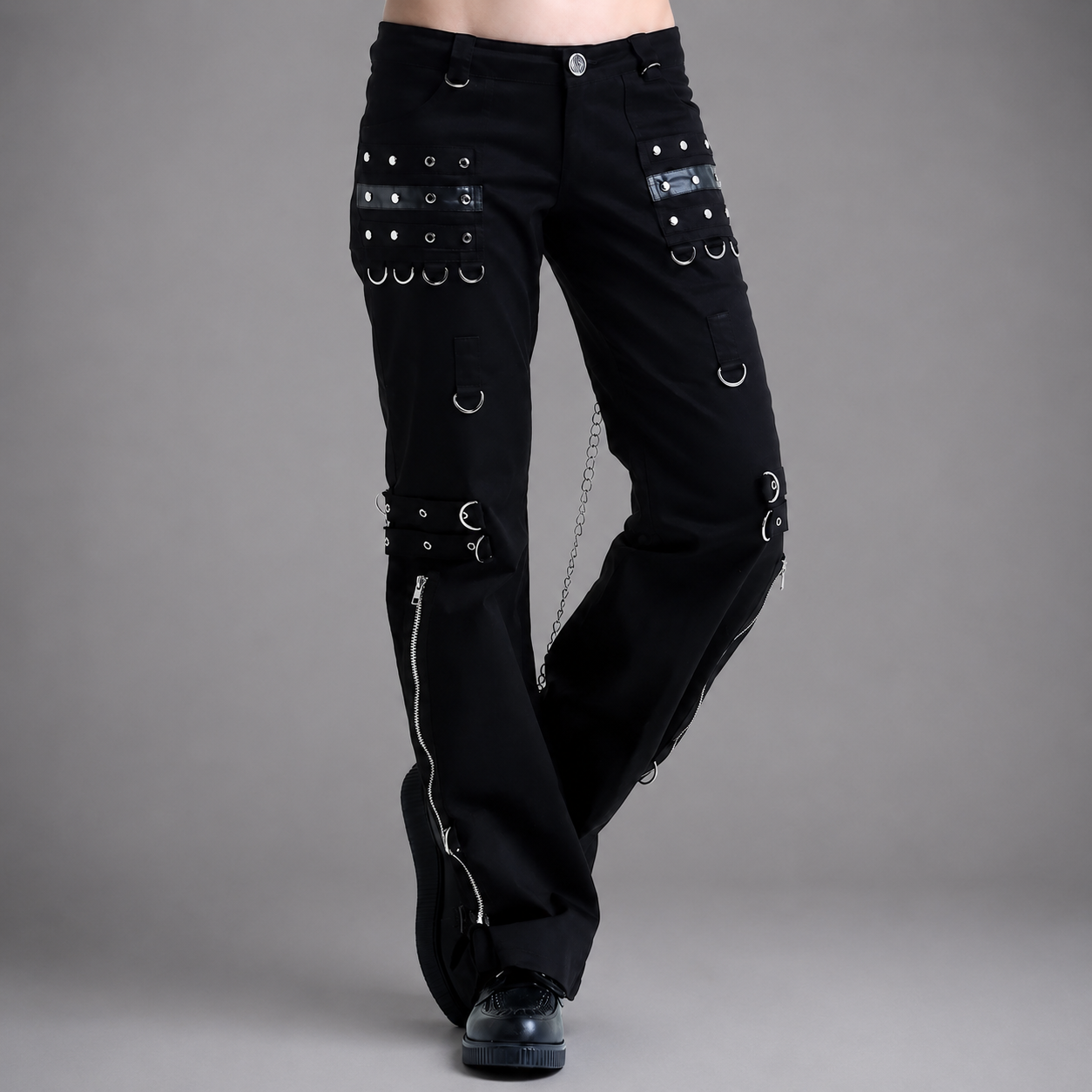 Men's Gothic Bondage Pant Rock Hard Trouser Heavy Weight Pant