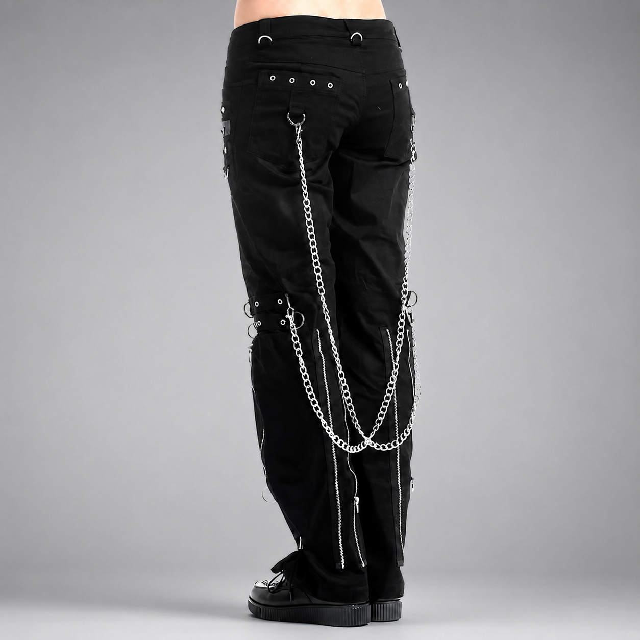Men's Gothic Bondage Pant Rock Hard Trouser Heavy Weight Pant