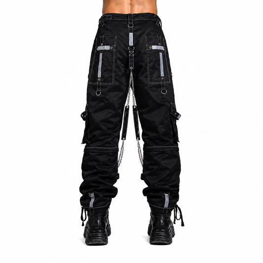 Gothic Bondage Reflective Men Pant Alternative Punk Rock Emo Trouser Pant Shorts