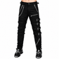 Men's Bondage Black Goth Punk Rock Morte Pants Buckle Chain Trouser Pants