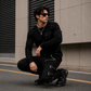 Men's Bondage Black Goth Punk Rock Morte Pants Buckle Chain Trouser Pants