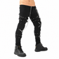 Gothic Bondage Rock Black Punk Buckle Zips Chain Strap Trousers Pants Usa