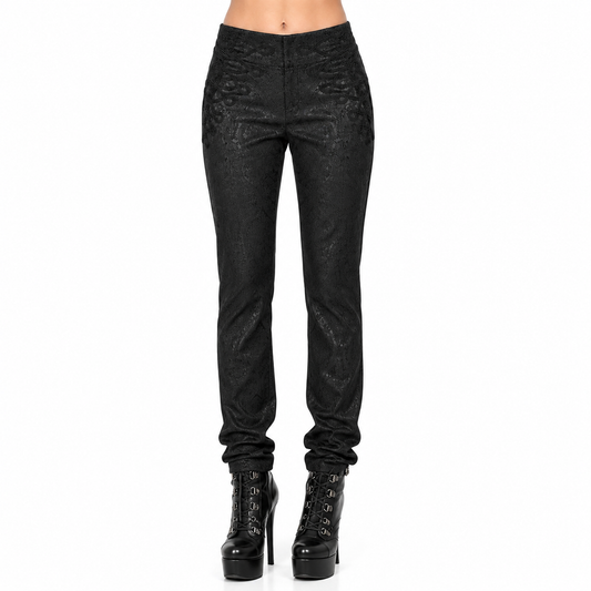 Men's Trousers Pants Black Brocade Steampunk Vintage Gothic Victorian
