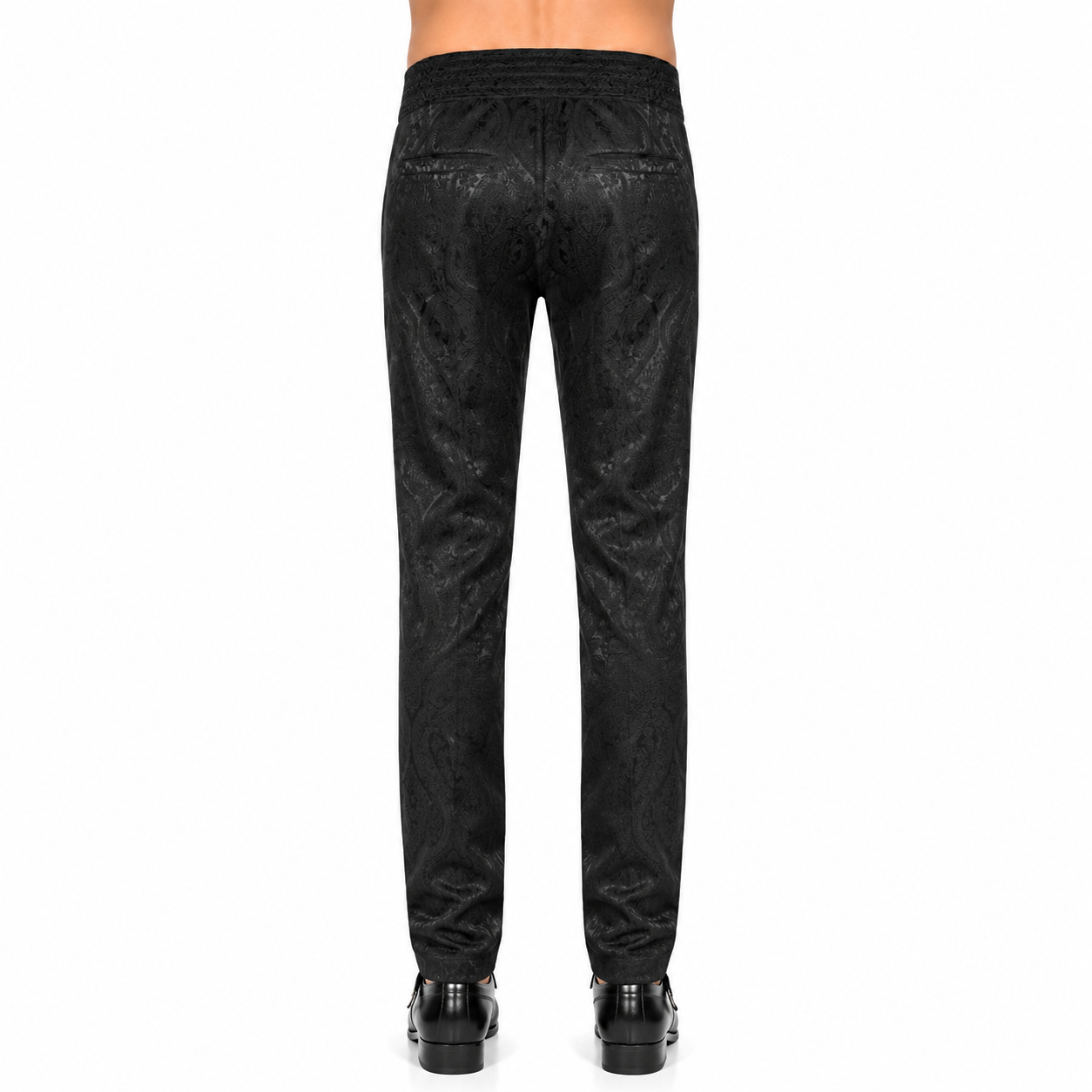 Men's Trousers Pants Black Brocade Steampunk Vintage Gothic Victorian