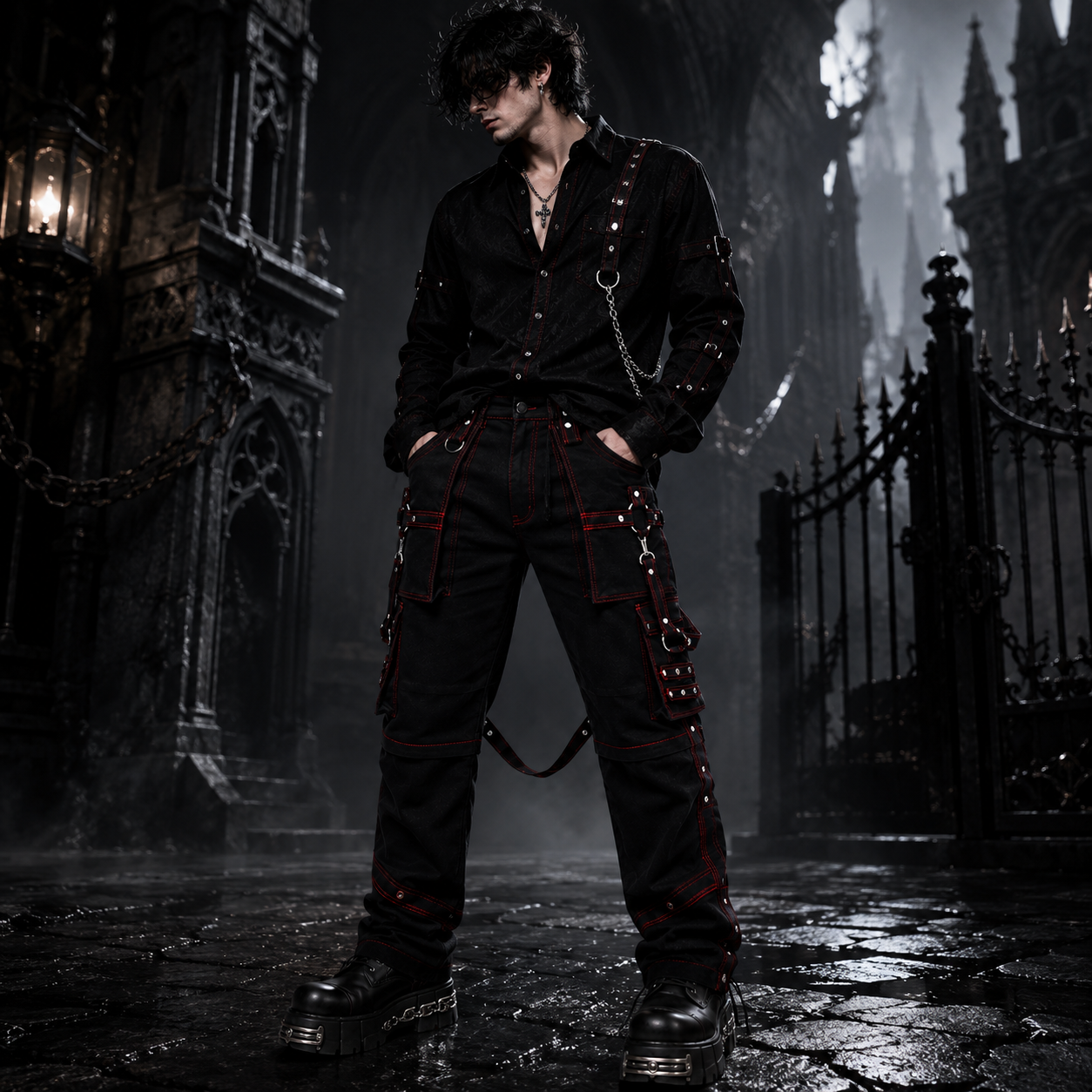 Men Bondage Trouser Gothic Transformer Baggy Pants Trouser Emo Pants Usa