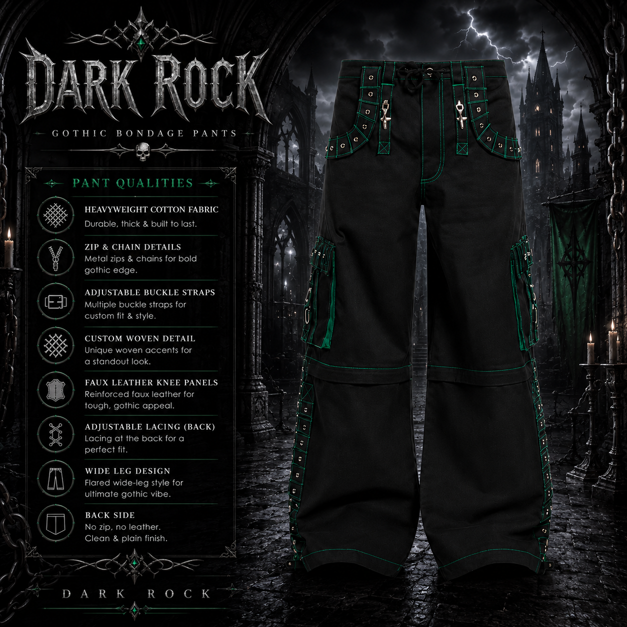 Men Bondage Trouser Gothic Transformer Baggy Pants Trouser Emo Pants USA